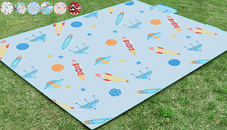 Outdoor Cartoon Print Foldable Picnic Mat - 6 Designs