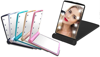 Women's Foldable Compact LED Makeup Mirrors - 6 Colours