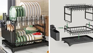 Multi-Level Kitchen Counter Dish Drying Rack - 2 Colours