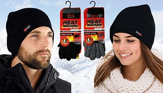 Skullies Beanie and Insulated Thermal Gloves Set - 3 Colours, 3 Sizes