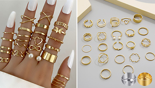 22-Piece Vintage-Style Ring Jewellery Set