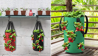 1 or 2 12-Pocket Hanging Planter Bags - 3 Colours