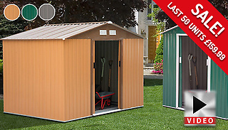 Metal Garden Shed - 3 Sizes & 3 Colours