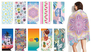 Printed Microfiber Beach Towel - 10 Styles