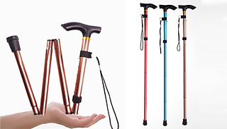 Glitz Folding Fashion Walking Stick - 6 Colours