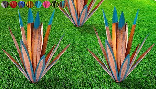 Waterproof Metal Agave Anti-rust Plant Sculpture - 8 Colours & 3 Sizes