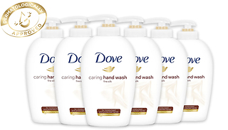 6-Pack of Dove Liquid Silk Hand Wash 250ml