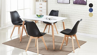 Set of 1, 2 or 4 Jenson Dining Chairs with Optional Table - 3 Colours