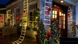 Ladder Lights with Climbing Santa Claus Decoration - 2 Sizes, 2 Colour ...