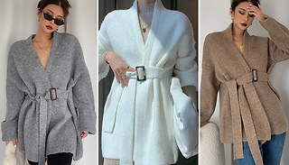 Women's Cosy Chunky Belted Cardigan - 4 Colours