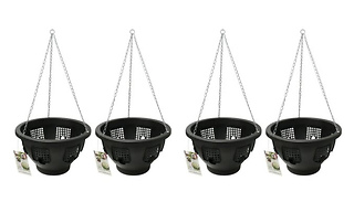 2, 3 or 4 Plastic Hanging Flower Baskets