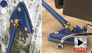 360 Rotatable Adjustable Cleaning Mop & Optional Cloths - 2 Colours