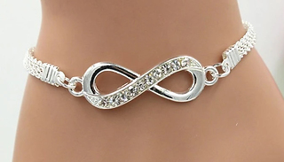 Rhinestone Infinity Bracelet