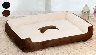 Deluxe Foam-Filled Dog Bed - 2 Colours & 3 Sizes - Buy 1 or 2!