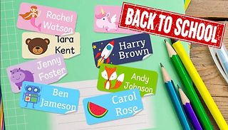 48-Pack of Personalised Kids' Name Sticker Labels
