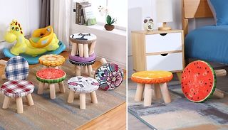 Themed Wooden Low Stool - 21 Designs