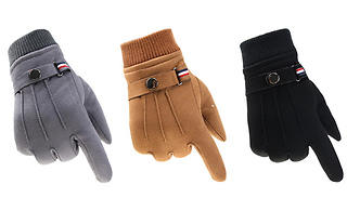 Mens Winter Windproof Touchscreen Gloves - 3 Colours