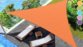 3m or 4m UV-Resistant Triangular Garden Sun Shade - 5 Colours