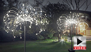 Solar Powered Firework Lights - 3 Sizes & 3 Colours