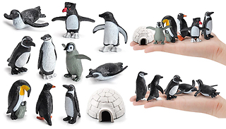 11 Piece Mini Penguin Ornament Decoration Set