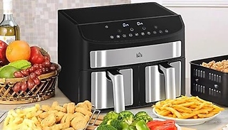 HOMCOM 8L Dual Basket Air Fryer! - 2400W