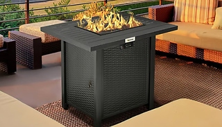 Outsunny 2-in-1 Rattan Fire Pit and Table!