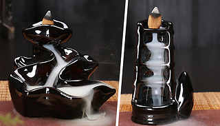 Ceramic Backflow Incense Burner with Optional Cones - 12 Styles