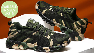 Men's Camouflage Knitted Trainers - 6 Sizes
