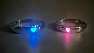 Luminous Heart Couple Ring - 2 Colours