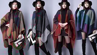 Reversible Winter Shawl Scarf - 4 Colours