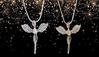 Guardian Angel Necklace With Crystals - 1, 2 or 3