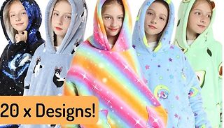 Oversized Kids Blanket Hoodie - 20 Designs 