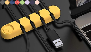 2-Pack Desktop Cable Organiser - 2 Sizes & 8 Colours