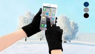 1, 2 or 3 Pairs of Touchscreen Winter Gloves - 3 Colours