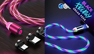 3-in-1 Neon Fast Charging Magnetic Cables - 4 Colours