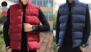 Men's Puffer Vest Jacket - 4 Colours & 7 Sizes