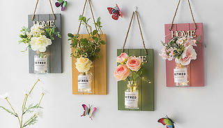 Light-Up Flower Jar Wall Decoration - 4 Designs