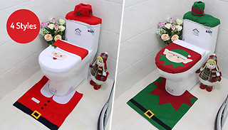 Christmas Toilet Decoration Set - 4 Designs