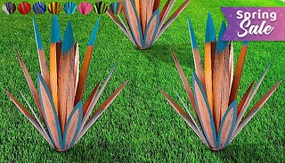 Waterproof Metal Agave Anti-rust Plant Sculpture - 8 Colours & 3 Sizes