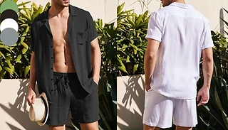 Men's Linen Co-Ord 2 Piece Set! - 4 Colours & 5 Sizes