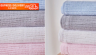 Cotton Cellular Baby Blanket - 4 Colours