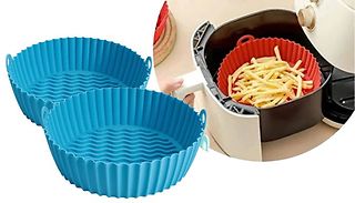 7.5inch Greaseproof Silicone Air Fryer Pots - 2 Pack!