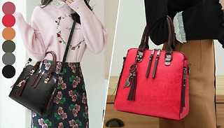 Faux Leather Fashion Elegant Handbag - 6 Colours