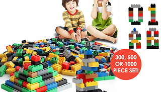 300, 500 or 1000-Piece Kids' Colourful Building Block Set