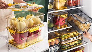 Fridge Organiser Food Prep Containers - 4 Sizes & 2 Colours