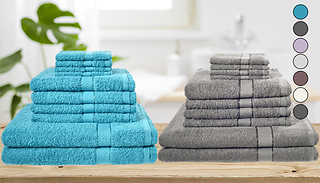 10-Piece Egyptian Cotton Towel Set - 7 Colours