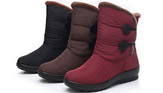 Women's Faux Fur Lined Snow Boots - 3 Colours & 5 Sizes