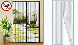 1 or 2 Magic Magnetic Mesh Door Curtain - Keep Bugs Out!