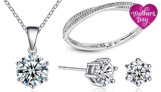 3-Piece Jewellery Set With Crystals from Swarovski