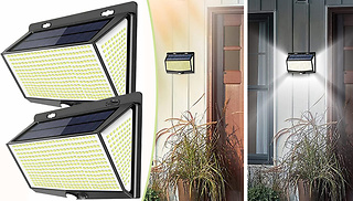 1 or 2 Solar-Powered Motion-Sensor LED Outdoor Wall Lights